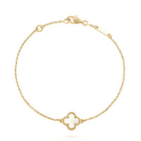 [Plus Jewelry]CLOVER WHITE MOP SINGLE FLOWER BRACELET