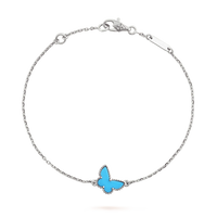 [Plus Jewelry]BUTTERFLY TURQUOISE BUTTERFLY BRACELET SILVER
