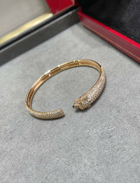 [Plus Jewelry]PANTHERE FULL DIAMOND OPEN BRACELET