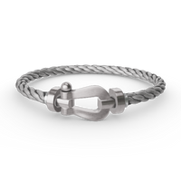 [Plus Jewelry]FORCE LARGE HORSESHOE NO DIAMOND BRACELET SILVER